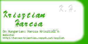 krisztian harcsa business card